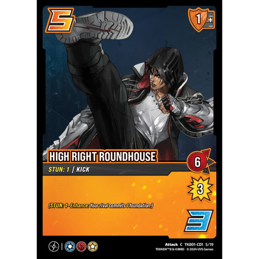 High Right Roundhouse, 5/19, TK801-CD1, Universus, TEKKEN 8 Clash Decks, Attack, C