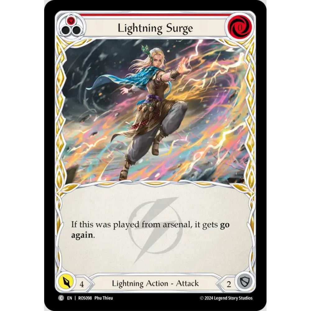 Lightning Surge, Red), Common, Flesh and Blood, Rosetta
