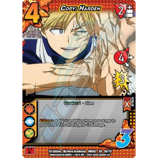 Copy: Harden, 98/117, XR, UniVersus, MHA02 Crimson Rampage