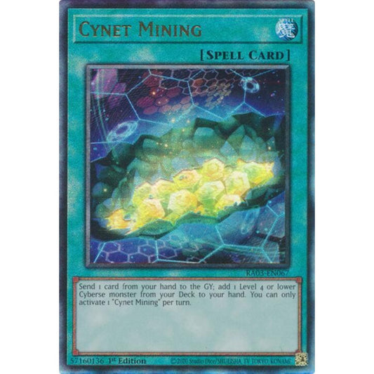 Cynet Mining (PUR) RA03-EN067 Ultimate Rare Yu-Gi-Oh Quarter Century Bonanza
