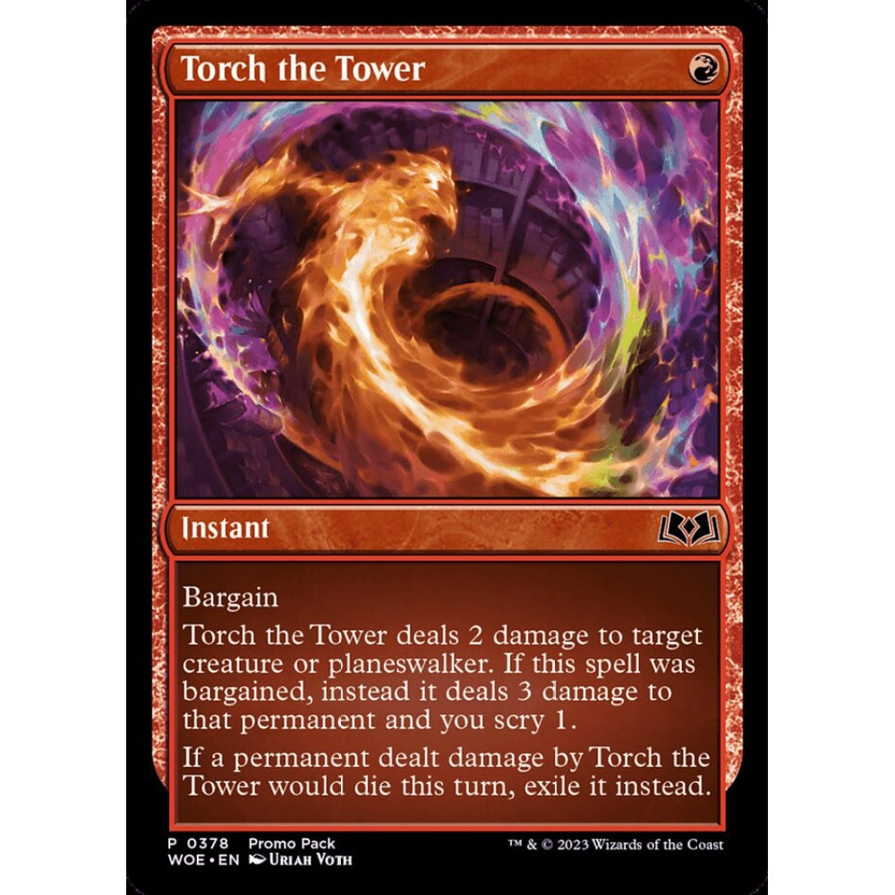 Torch the Tower, common, 378, Magic the Gathering, Wilds of Eldraine