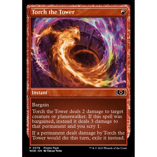 Torch the Tower, common, 378, Magic the Gathering, Wilds of Eldraine