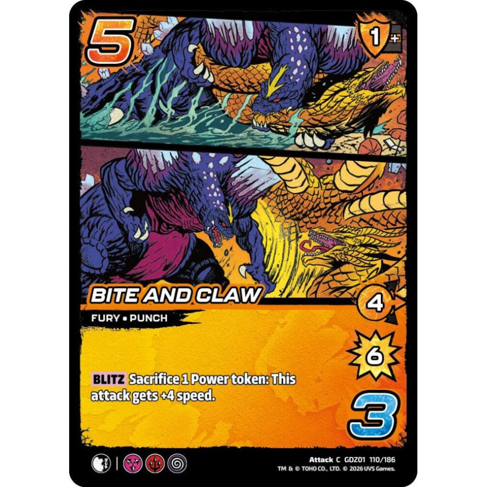 Bite and Claw GDZ01 110/186 GDZ01 Universus Godzilla: Reign of Kaiju Attack C