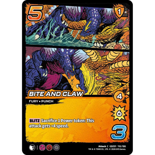 Bite and Claw GDZ01 110/186 GDZ01 Universus Godzilla: Reign of Kaiju Attack C