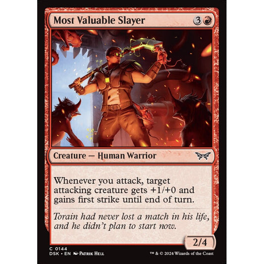 Most Valuable Slayer, 144, common, Magic: The Gathering, Duskmourn: House of Horror