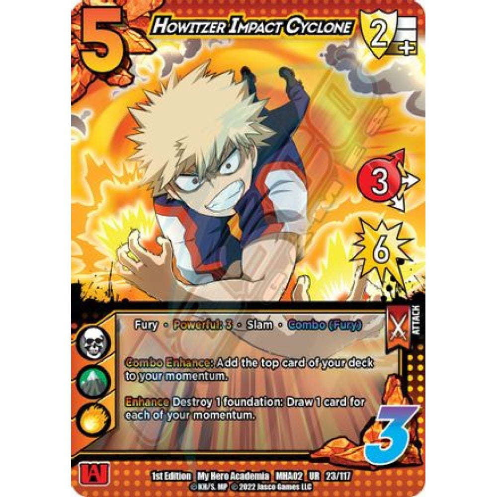 Howitzer Impact Cyclone, 23/117, UR, UniVersus, MHA02 Crimson Rampage