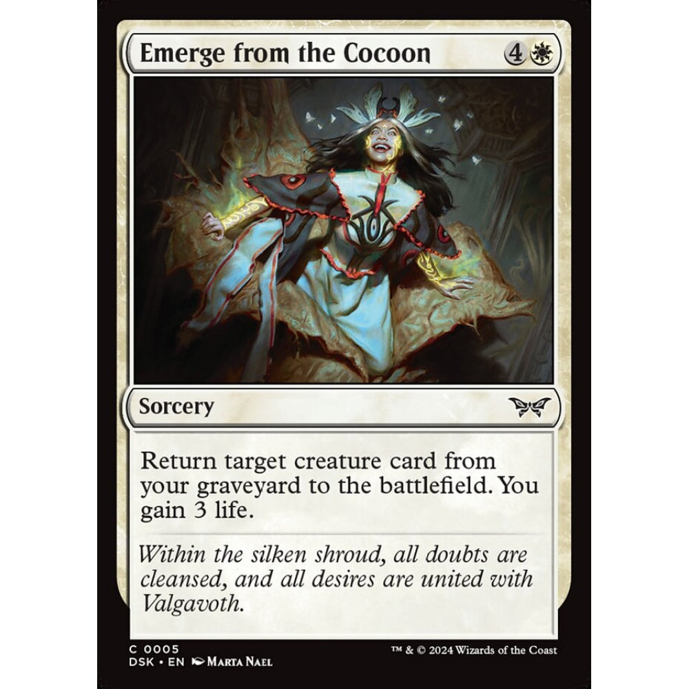 Emerge from the Cocoon, 5, common, Magic: The Gathering, Duskmourn: House of Horror