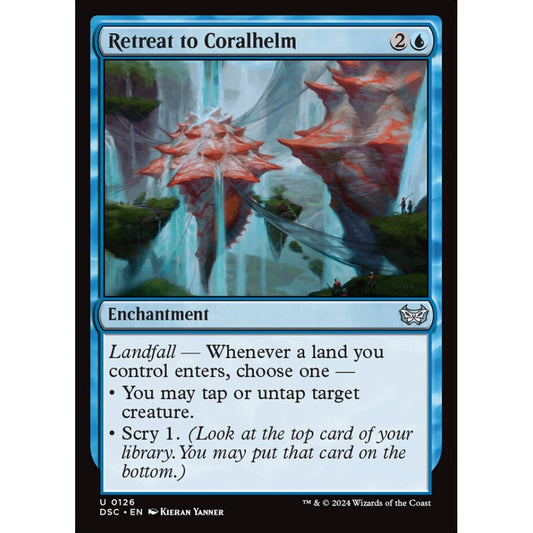 Retreat to Coralhelm, 126, uncommon, Magic: The Gathering, Duskmourn: House of Horror