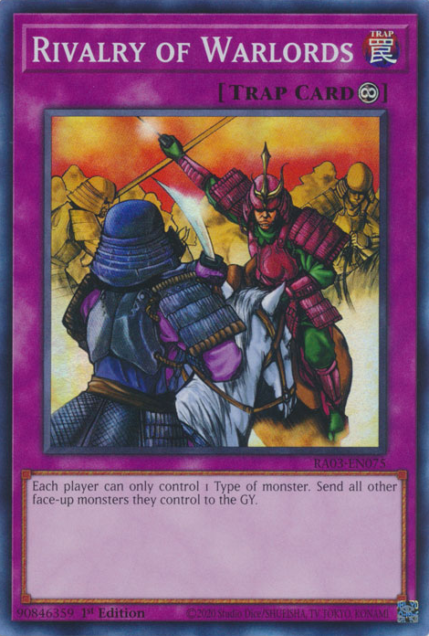 Rivalry of Warlords RA03-EN075 Platinum Platinum Secret Rare Yu-Gi-Oh Quarter Century Bonanza in Art