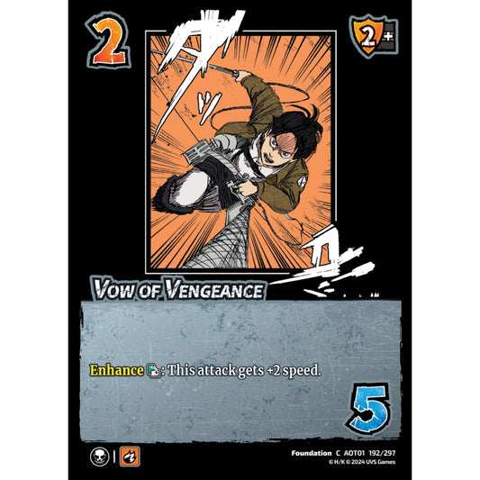 Vow of Vengeance, 192/297, C, UniVersus, Attack on Titan: Battle for Humanity