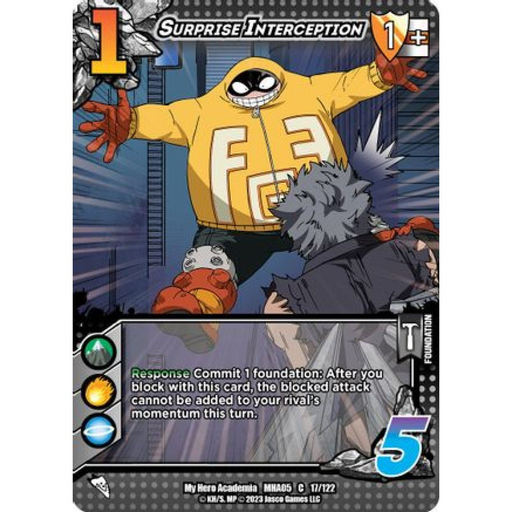 Surprise Interception, 17/122, C, UniVersus, MHA05 Undaunted Raid