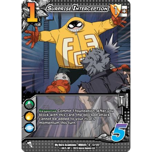 Surprise Interception, 17/122, C, UniVersus, MHA05 Undaunted Raid