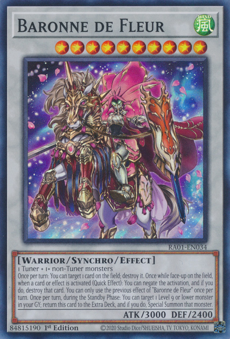 Baronne de Fleur RA01-EN034 Secret Secret Rare Yu-Gi-Oh 25th Anniversary Rarity Collection in Art