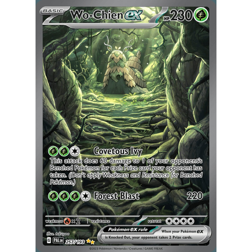 Wo-Chien ex Secret Illustration Rare 257/193 Pokemon Card Game Paldea Evolved