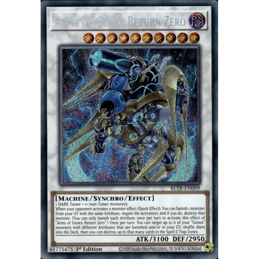 Arms of Genex Return Zero BLTR-EN009 Secret Yu-Gi-Oh Battles of Legend: Terminal Revenge