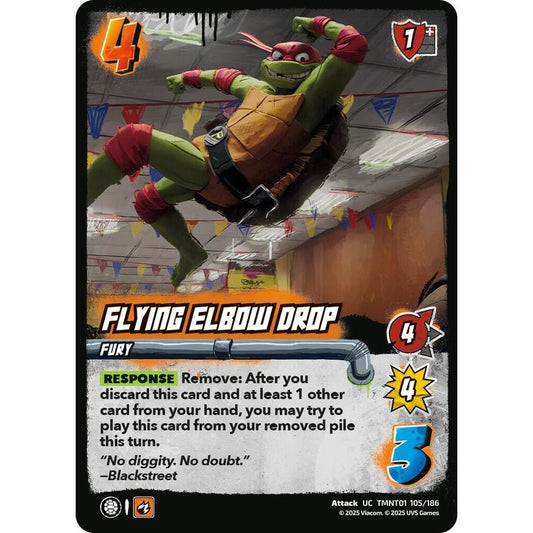 Flying Elbow Drop 105/186 TMNT01 Universus Teenage Mutant Ninja Turtles Attack UC