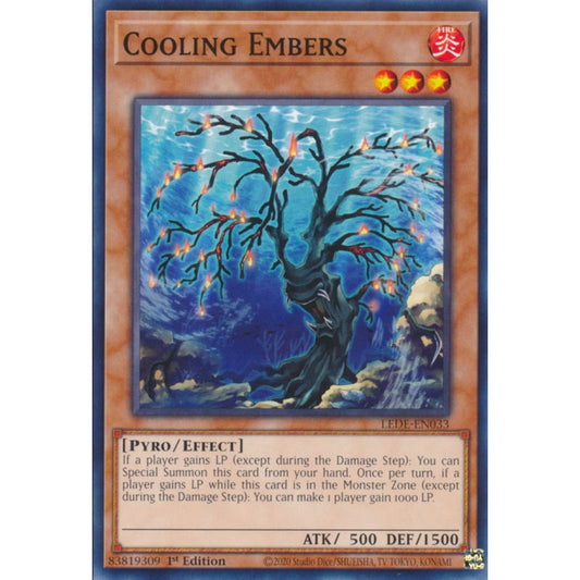 Cooling Embers, LEDE-EN033, Common, Yu-Gi-Oh!, Legacy of Destruction