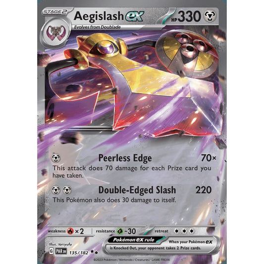 Aegislash ex Double Rare 135/182 Pokemon Card Game Paradox Rift