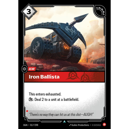 Iron Ballista OGN-017/298 Riftbound Card Game Origins Uncommon