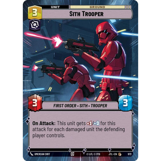 Sith Trooper, C, JTL 972) Hyperspace Foil, Star Wars Unlimited