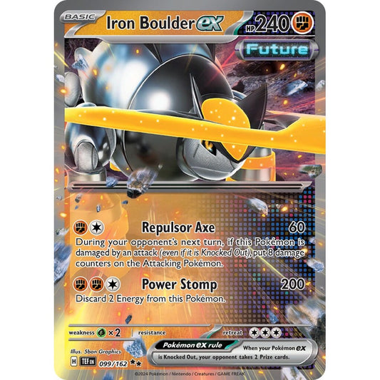 Iron Boulder ex Double Rare 099/162 Pokemon Card Game Temporal Forces