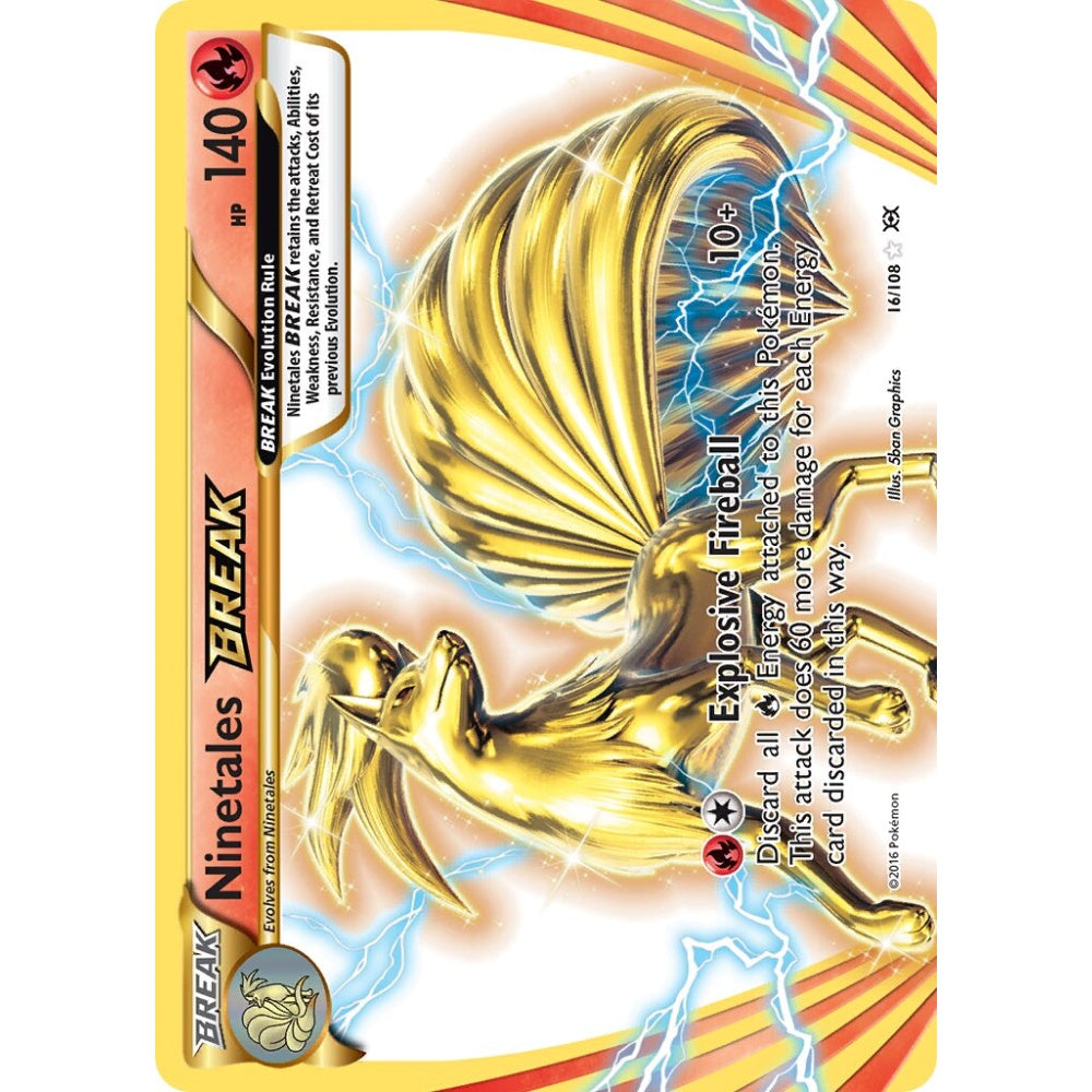 Ninetales BREAK Rare BREAK 16/108 Pokemon Card Game Evolutions
