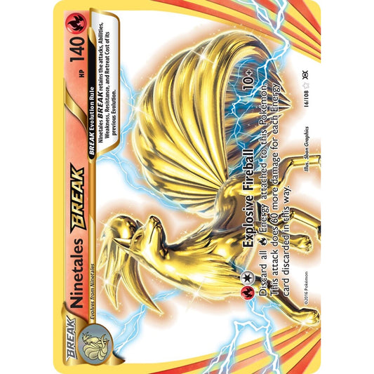 Ninetales BREAK Rare BREAK 16/108 Pokemon Card Game Evolutions