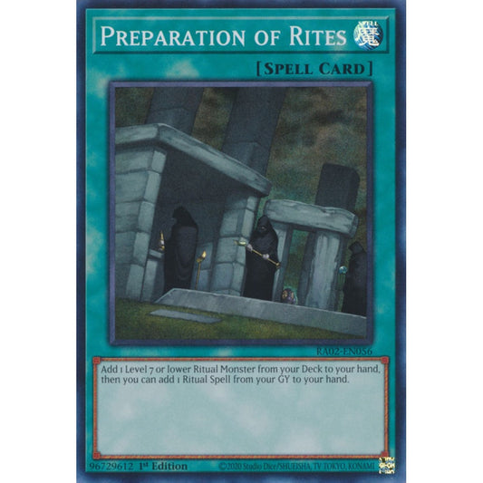 Preparation of Rites RA02-EN056 Super Super Rare Yu-Gi-Oh 25th Anniversary Rarity Collection II in Art