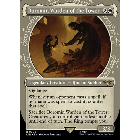 Boromir, Warden of the Tower, rare, 302, Magic the Gathering, The Lord of the Rings: Tales of Middle-earth