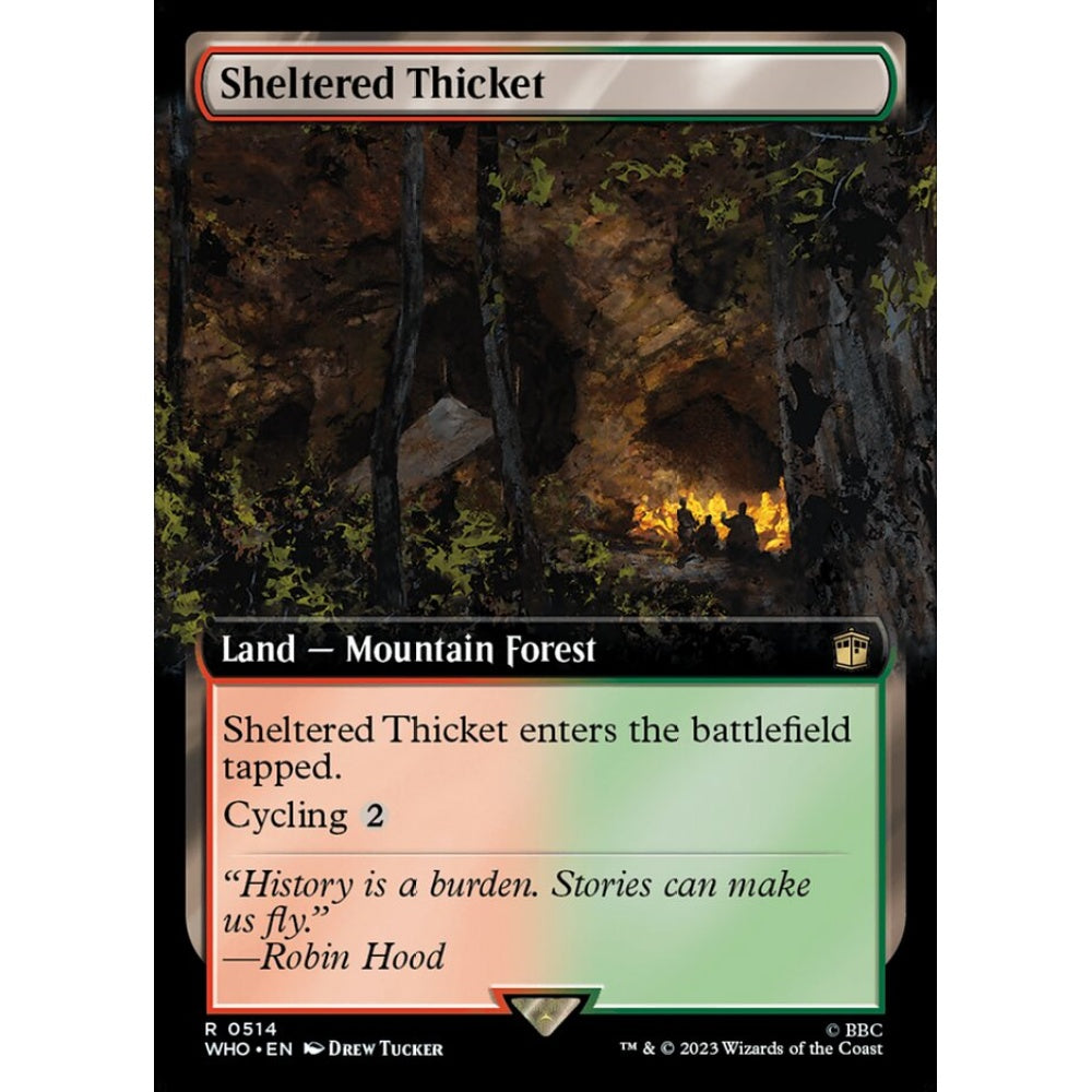 Sheltered Thicket rare 514 Magic the Gathering Doctor Who