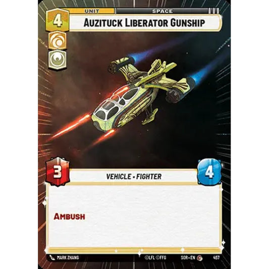 Auzituck Liberator Gunship, 457, C, Star Wars Unlimited, Sparks Of Rebellion