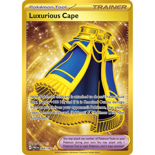 Luxurious Cape Hyper Rare 265/182 Pokemon Card Game Paradox Rift