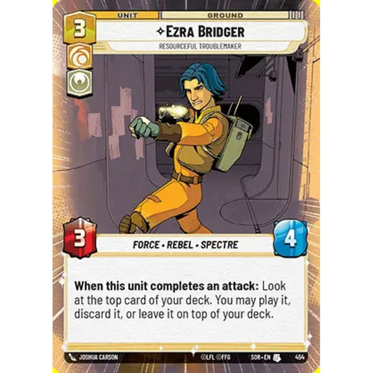Ezra Bridger, 454, U, Star Wars Unlimited, Sparks Of Rebellion