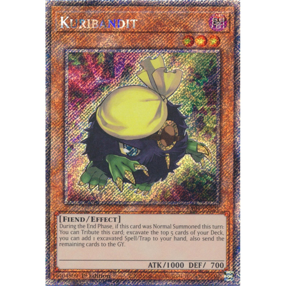 Kuribandit RA04-EN221 QCR Quarter Century Secret Rare Yu-Gi-Oh Quarter Century Stampede in Art