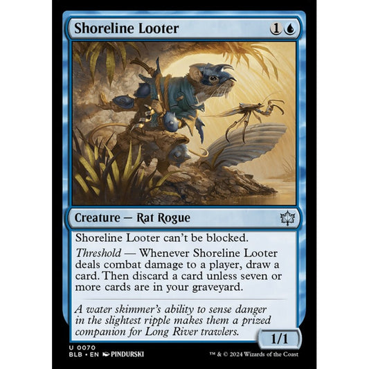 Shoreline Looter, 70, uncommon, Magic: The Gathering, Bloomburrow