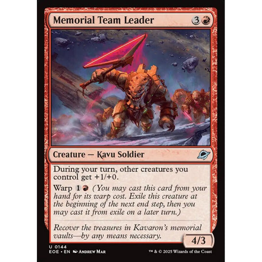 Memorial Team Leader uncommon 144 Magic the Gathering Edge of Eternities