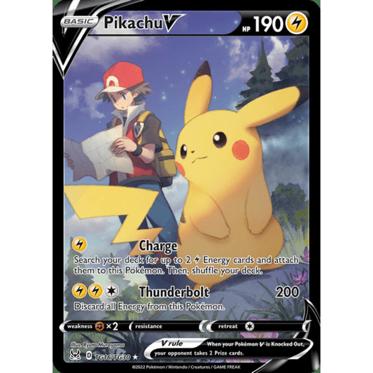 Pikachu V Secret Illustration Rare TG16/TG30 Pokemon Card Game Lost Origins