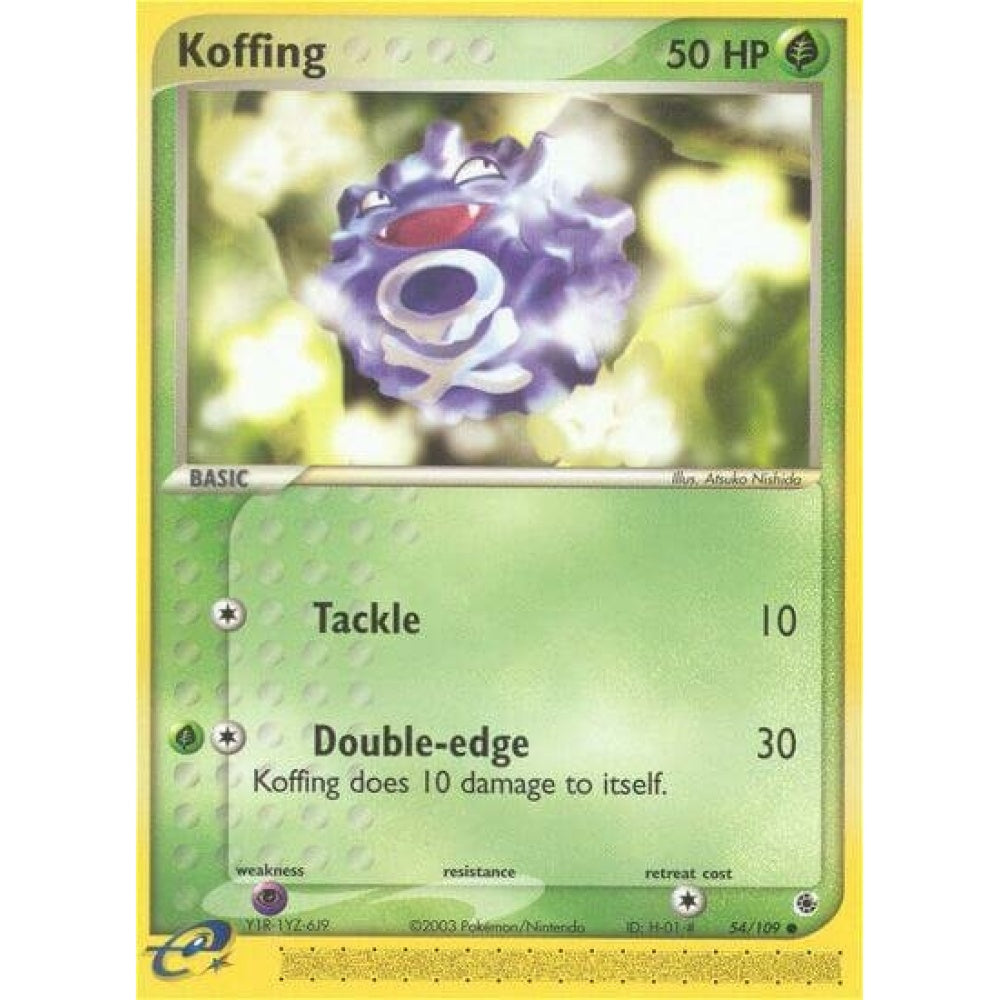 Koffing Common 54/109 Pokemon Card Game EX Ruby & Sapphire
