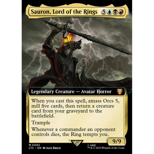 Sauron, Lord of the Rings, mythic, 92, Magic the Gathering, Tales of Middle-earth Commander