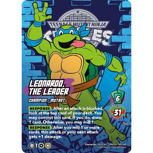Leonardo, the Leader 196/186 TMNT01 Universus Teenage Mutant Ninja Turtles Character CH-R-ALT