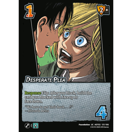 Desperate Plea, 137/186, AOT02, Universus, Attack on Titan: Origins of Power, Foundation, UC