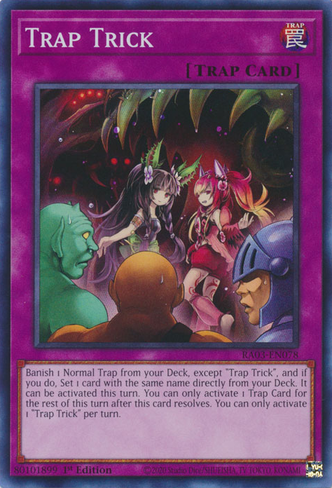 Trap Trick RA03-EN078 QCR Quarter Century Secret Rare Yu-Gi-Oh Quarter Century Bonanza in Art