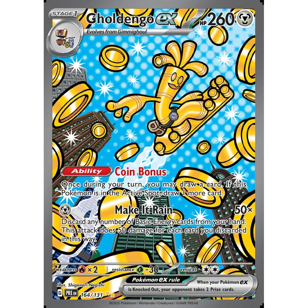 Gholdengo ex Special Illustration Rare 164/131 Pokemon Card Game Prismatic Evolutions