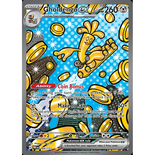 Gholdengo ex Special Illustration Rare 164/131 Pokemon Card Game Prismatic Evolutions