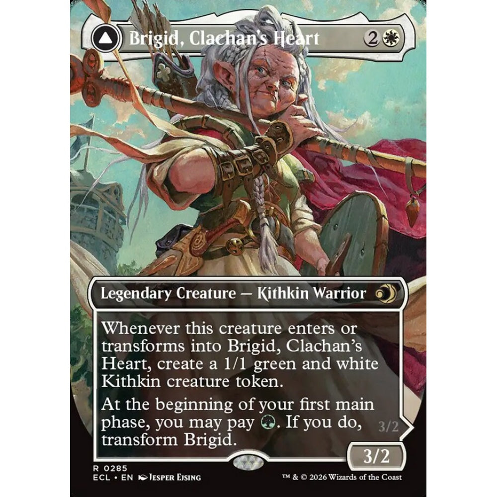 Brigid, Clachan's Heart // Brigid, Doun's Mind rare 285 Magic the Gathering Lorwyn Eclipsed