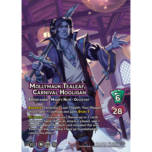 Mollymauk Tealeaf, Carnival Hooligan, 11/211, CR02, Universus, Critical Role: Heroes Of Exandria, Character, CH