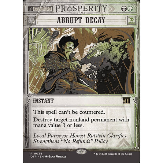 Abrupt Decay, 34, rare, Magic: The Gathering, Outlaws of Thunder Junction