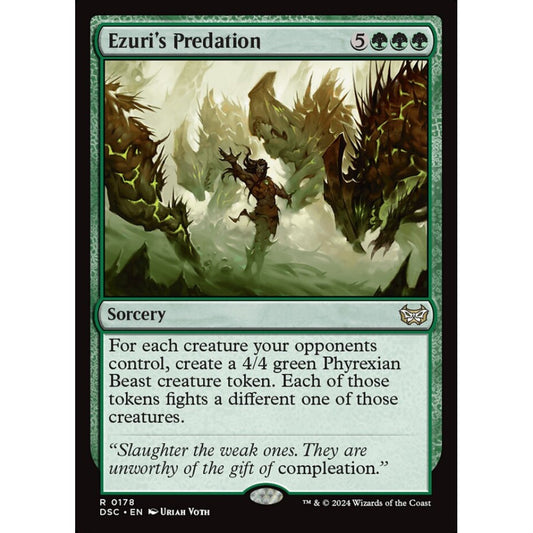 Ezuri's Predation, 178, rare, Magic: The Gathering, Duskmourn: House of Horror