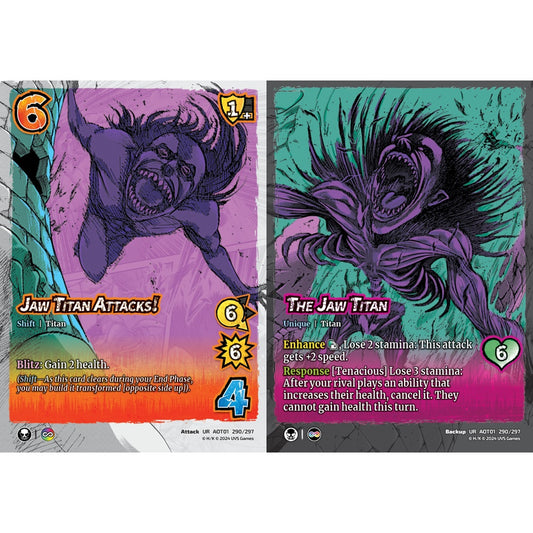 Jaw Titan Attacks!//The Jaw Titan, 290/297, UR, UniVersus, Attack on Titan: Battle for Humanity