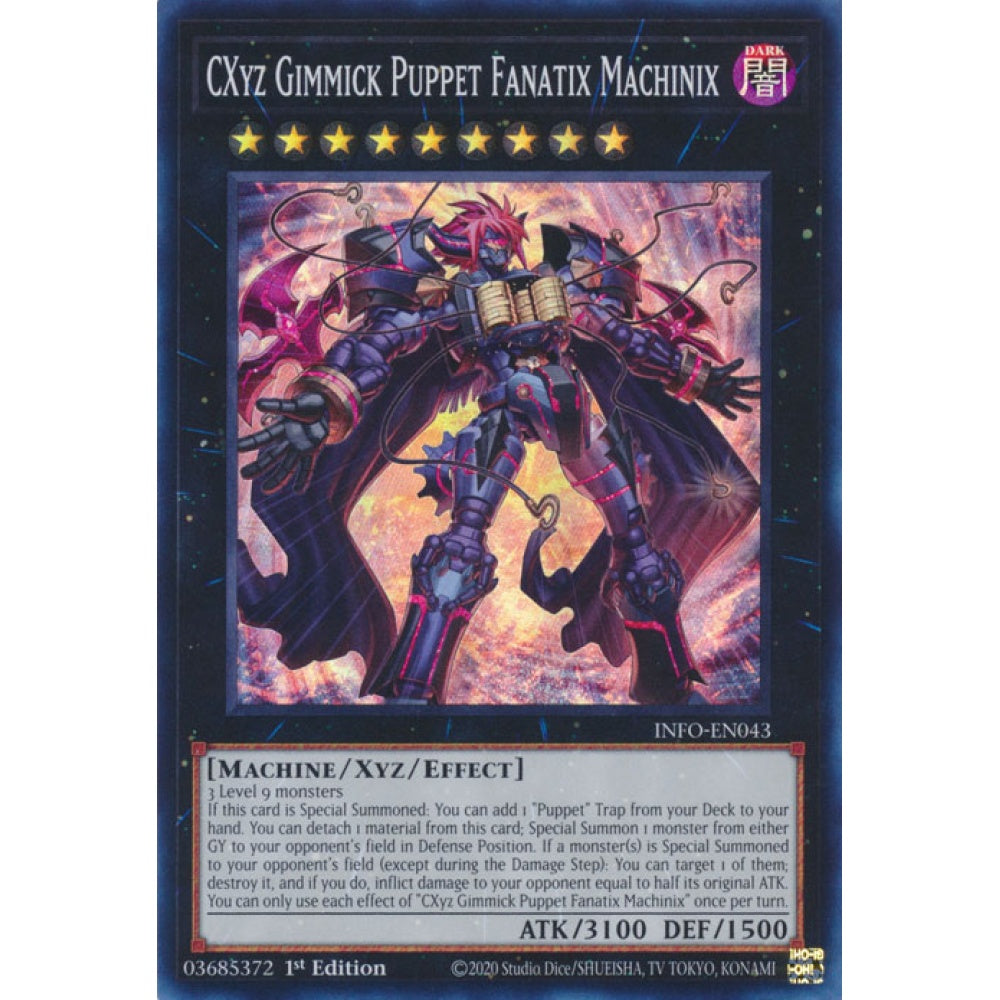 CXyz Gimmick Puppet Fanatix Machinix INFO-EN043 Super Super Rare Yu-Gi-Oh The Infinite Forbidden in Art